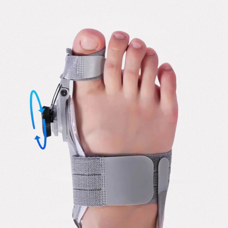 Correcteur hallux valgus — mécanisme articulé