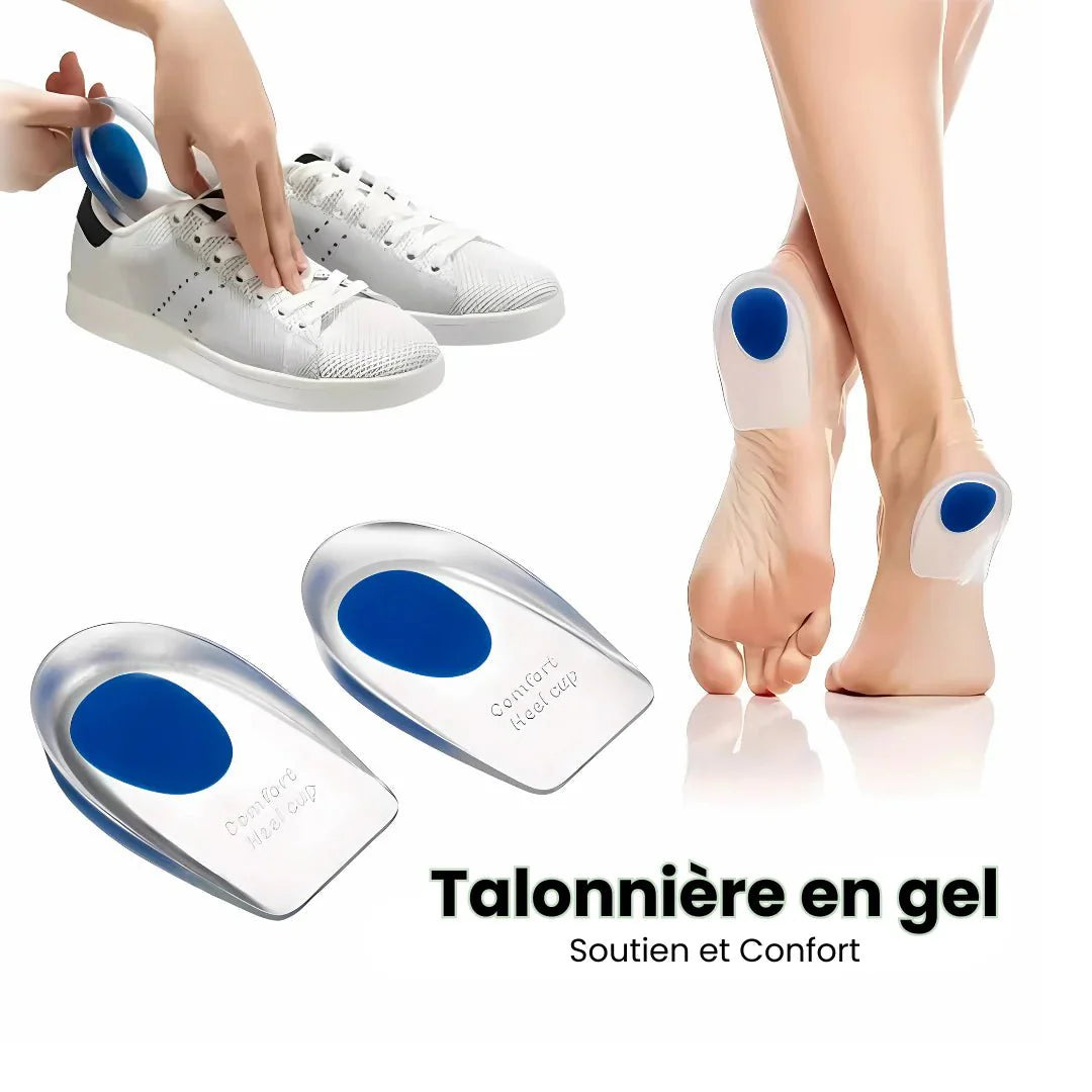 talonnette silicone amorti Podisana design ergonomique qui accompagne la marche